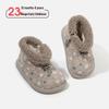 2025 Winter Girls' Non-Slip Velvet Toddler Boots - Warm, Soft-Soled Short Cotton Shoes