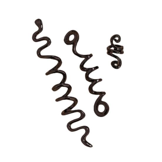 3Pcs Braid Hair Accessories, Spiral Metal Hair Cuffs for Braids Dreadlocks, Ethnic Style Multiple Sizes Anti-slip Hair Styling Tool
