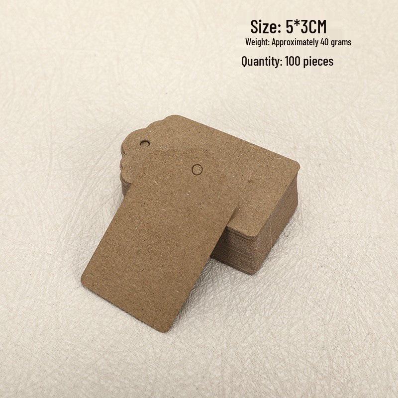 Heart-Shaped Cowhide Paper Blank Tag - Valentine's Day Red Label
