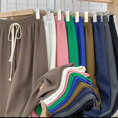Wide Leg Pants, Women's High Waisted Floor Length Pants, Versatile Drape, Straight Leg Loose Casual Pants