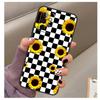Checkerboard Sunflower Case For Samsung Galaxy A56 A16 A26 A36 A06 A52 A53 A33 A13 A34 A54 A14 A15 A35 A55 A22 A32
