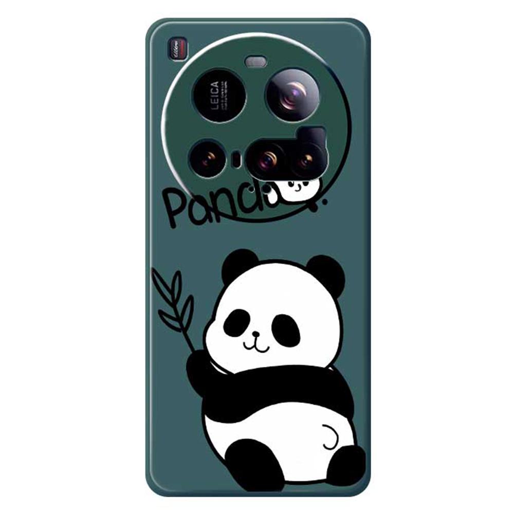 For Xiaomi 15 Ultra Case Panda Pattern Printing Straight Edge TPU Phone Back Cover