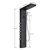 Grifo de Ducha de Lluvia con Pantalla Digital para Baño SPA Masajeador Jets Panel de Ducha Negro con Alcachofa Manual Bidet Aspersor Grifo