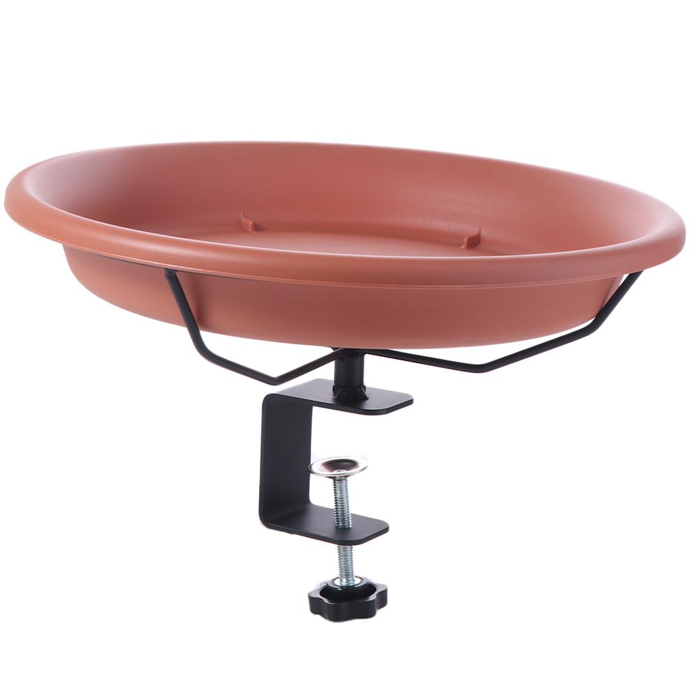 Plastic Bird Bath Feeder Adjustable Deck Mounted Bird Bath Practical Garden Bird Bathtub  Outdoor