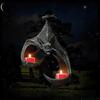 New Bat Wall Tealight Holder Halloween Candlestick Bat Statue Garden Hanging Candlestick Light Garden Home Halloween Decoration