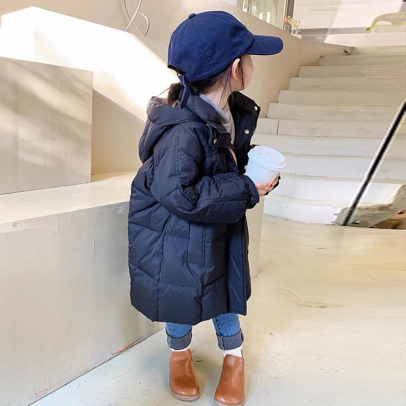 Parka Snowsuit Kids Winter Warm Down Jacket for Girls Coat Fashion Long Hooded Children Outerwear Toddler Girl Clothes