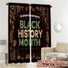 2pcs, 2D FLAT PRINTING Curtains (Without Rod) BlackHistoryMonth Light Filtering Modern Curtains Durable 100% Polyester Fabric