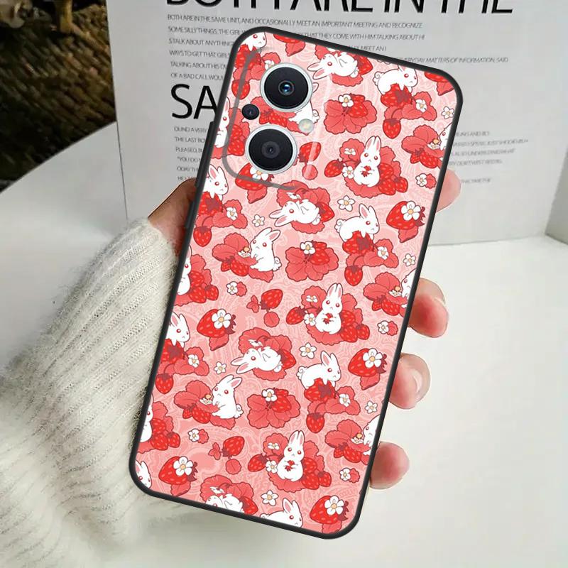 Cute Strawberry Case For OPPO Reno 12F 13F 14F 10 11 12 13 14 Pro 8T 7 8 Lite OPPO Find X6 X5 X8 X9 Pro Cover