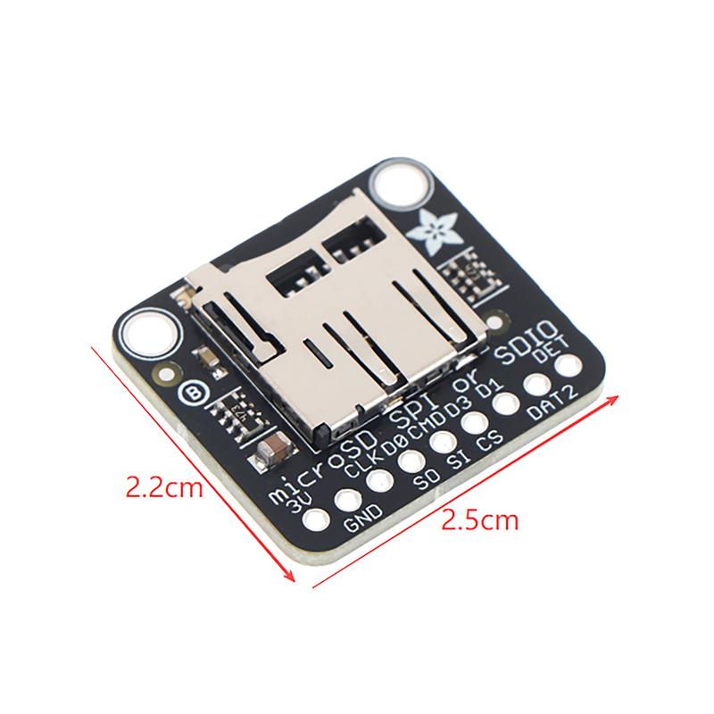 

Чорний 4682 Adafruit Модуль розгалуження для карт Micro SD SPI або SDIO Тільки 3В