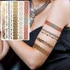 Golden Turtle Anchor Temporary Tattoo For Women Adult Realistic Compass Flower Fake Tattoo Sticker Washable Body Art Tatoo Decal