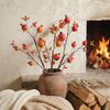 6 Fruits Artificial Pomegranate Branches Realistic Plastic Simulation Pomegranate Fruit Handmade Fake Plants Wedding Party Decor