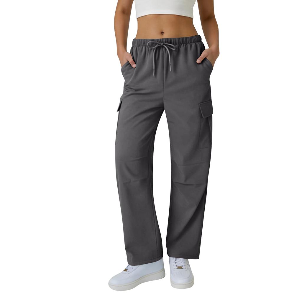 Women’s Loose Casual Pants – Quick-Dry Cargo Pants With Drawstring