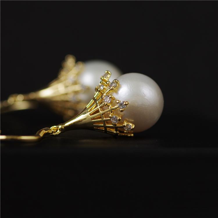 Compact Best Price Luxury Large Pearl Dangle Earring