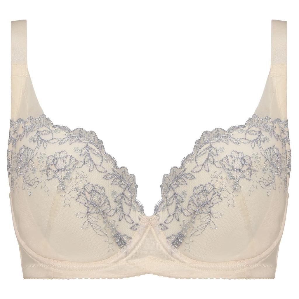 Style by Triumph Charming Glamor Bra M015 F80 Amo's (Large) (Unpadded), Ballerina's Dream, Women's, (White),