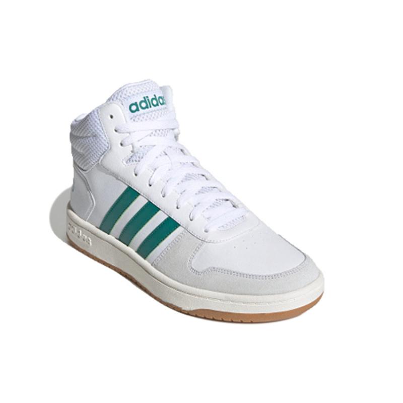 Adidas Hoops 2.0 Mid 'White Green' Sneakers EE7385