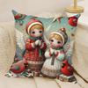fashing cartoon prints for kids Pillow Case Natural Linen Double-Sided Printing Sofa Home Decor Cushion Cover