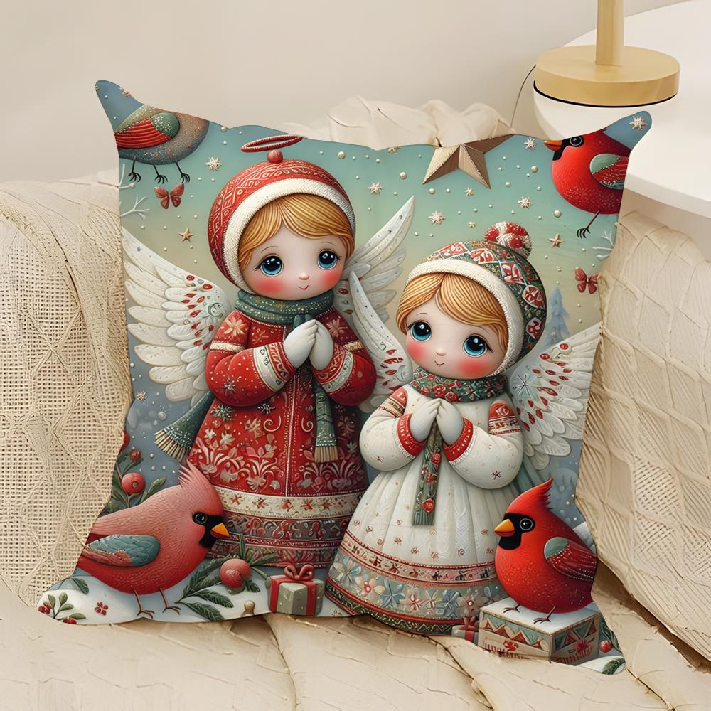 fashing cartoon prints for kids Pillow Case Natural Linen Double-Sided Printing Sofa Home Decor Cushion Cover