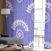 Perdele transparente din tul etnic violet abstract pentru sufragerie, dormitor, bucătărie, decorare, perdele din organza din voile