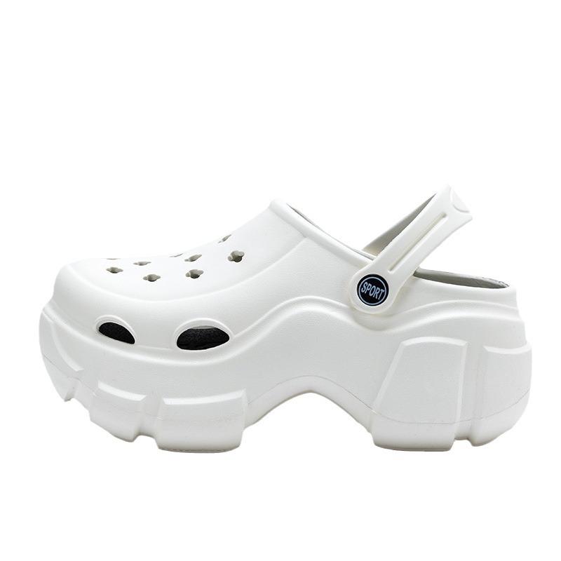 Thick-soled Shoes New Height-increasing Beach Shoes with A Feeling of Stepping On Feces, Headscarves, and Flip-flops