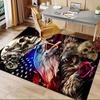 "American Spirit: Eagle, Lion, Motorcycle Biker Art Print"Office Mat Home Decor Office Desk Chair Carpet for Office Ph118