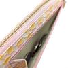 Karukuru Women's Stained Glass-Style L-Zip Long Wallet, FRS-EN006, Pink