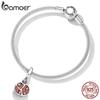 Bamoer 925 Silver Delicate Pomegranate Pendant Fit for Women DIY Bracelet & Bangle Fruit Charms Fine Jewelry BSC619