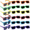 18-Pack Miner Party Pixel Gamer Sunglasses Pixelated Glasses For Kids Adults Pixelated Style Game Player Birthday Party Favors