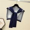 Navy Style Knitted Knot Scarf & Shawl for Women - Autumn/Winter Outerwear