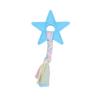 Dog Toy Rubber Spiky Star with Cloth Strips for Interactive Play and Teeth Cleaning