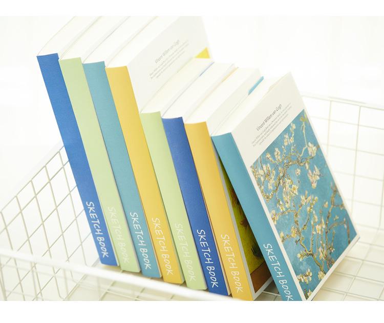 Kanaya Van Gogh Oil Painting Large Sketchbook 16K - Thickened for Students, Quick Sketches & Illustration