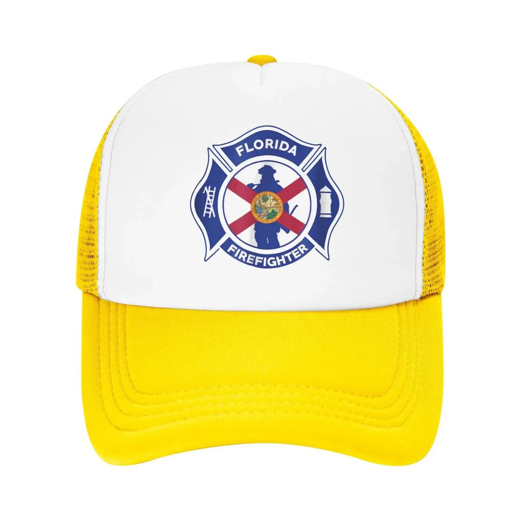 Florida Fire Department Hero Firefighters Pool Party Mesh Baseball Caps For Mens  Spring Male Beach Sunscreen Hats Snapback Cap