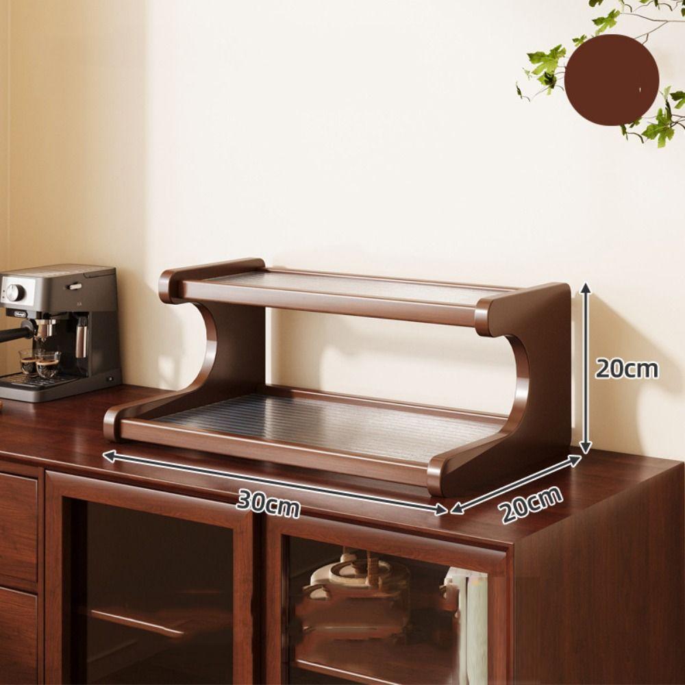 Space-saving Wood Tabletop Stand Compact Simple Shoe Organizer Practical Desk Bookshelf  Seasoning