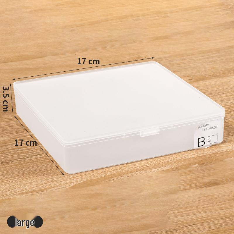 Stackable Plastic Storage Box with Lid for Cosmetics, Stationery, and Dorm Essentials