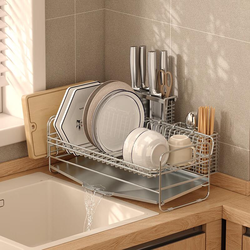 Upgraded 304 Stainless Steel Dish Drying Rack