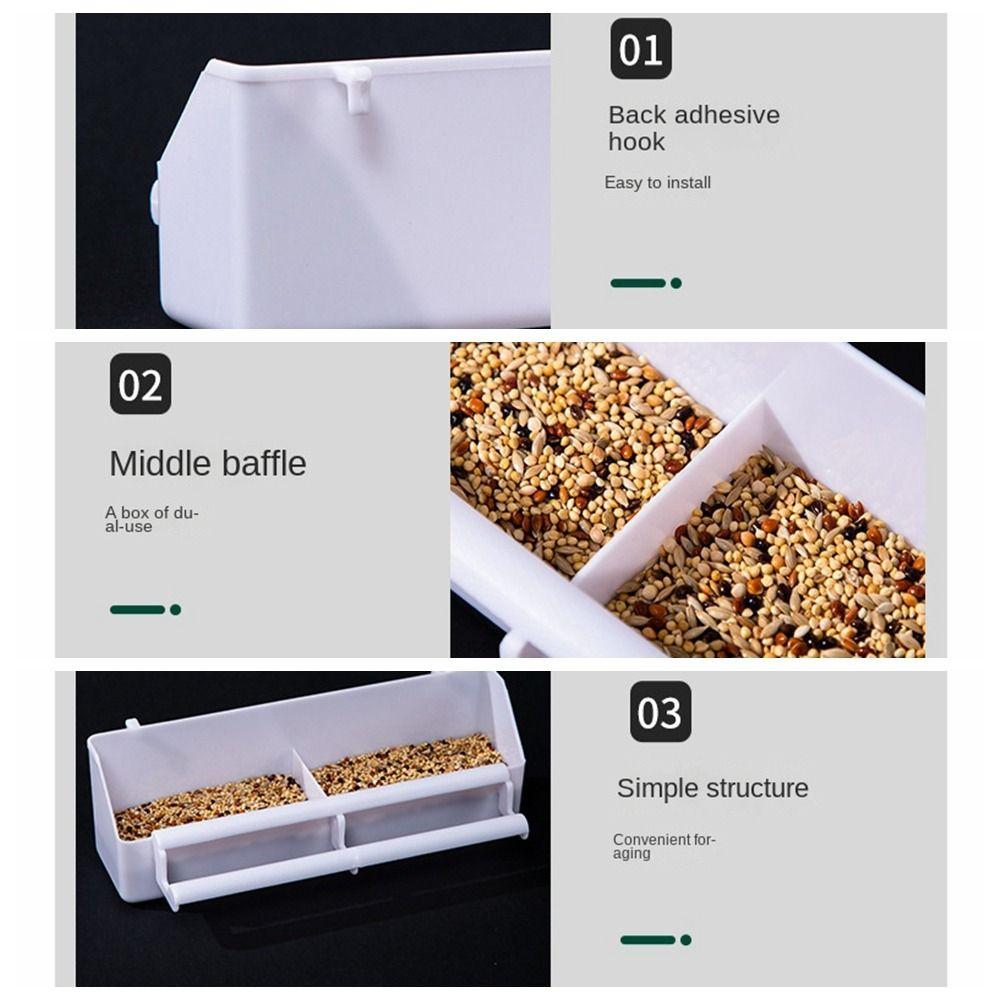 Plastic Cage Cup Water Drinker Parrot Supplies Bird Feed Trough Bird Feeder Feeding Bowl Food Dish