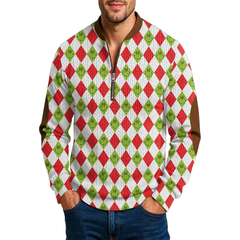 Men'S Outdoor Zipper Long Sleeved Sportswear Casual Sweatshirt