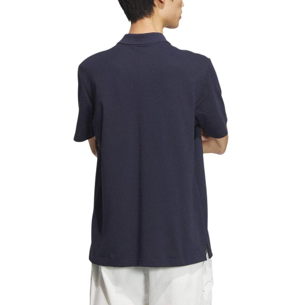 adidas Pique Solid Polo Shirt Asia Sizing 'Navy' Men's JI9053