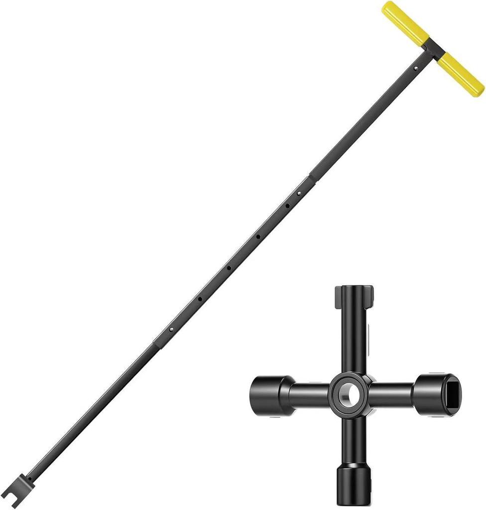 Multi-functional T-Handle Water Meter Wrench