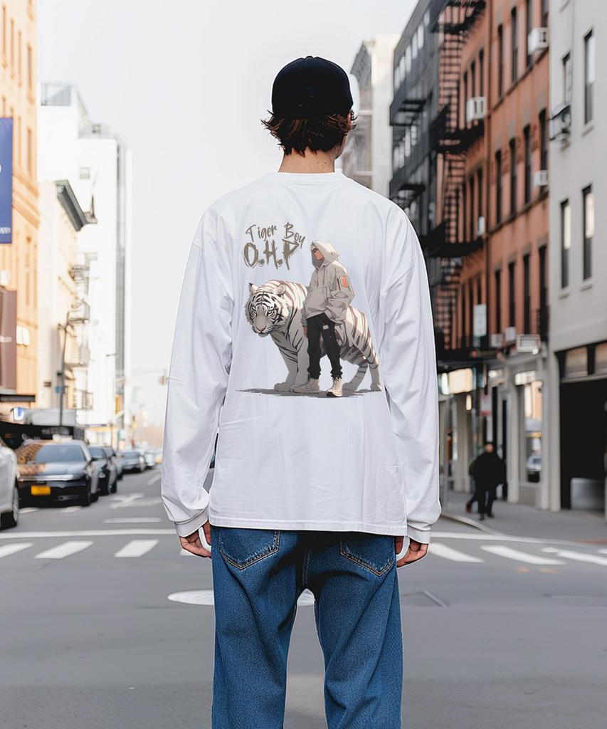 OHP Ohpxharmonia B Baekho And Boy Crew Neck Long Sleeve T-Shirt