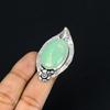 Natural Chrysoprase Multi Stone Flower Ring Size 7.5 925 Silver For Girls