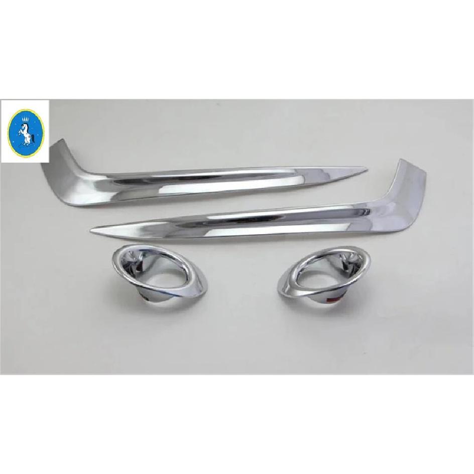 Chrome Car Front Fog Lamp Lights Eyebrow Eyelid Decor Ring Cover Trim For Honda Civic 2016 - 2018 Exterior Refit Kit Accessories