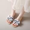 New bow slippers women's summer wear versatile women's flat bottom non-slip female student fashion cool slippers