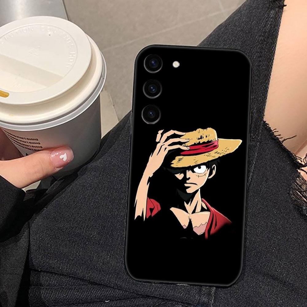 

One Piece Luffy Logo Hat Phone Case For Samsung Galaxy S26 S25 EDGE S24 S23 S22 S21 S20 FE S10 Ultra PLUS LITE Case Shell Cover Samsung S25FE