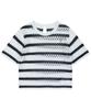 HARDCORE HAPPINESS Signature Stripe Crop Knit_Navy