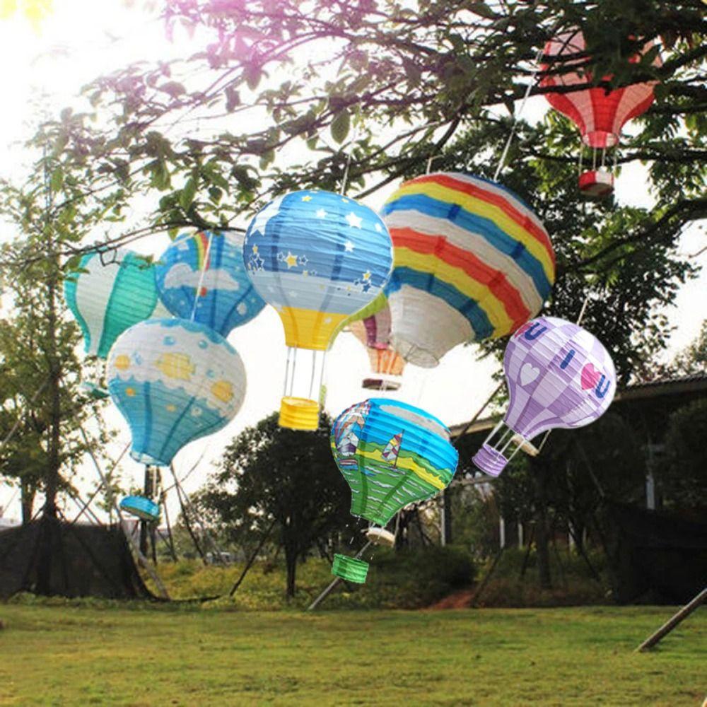 Handmade Paper Lantern Hanging Festival Lantern Creative Air Balloon Lantern for Wedding