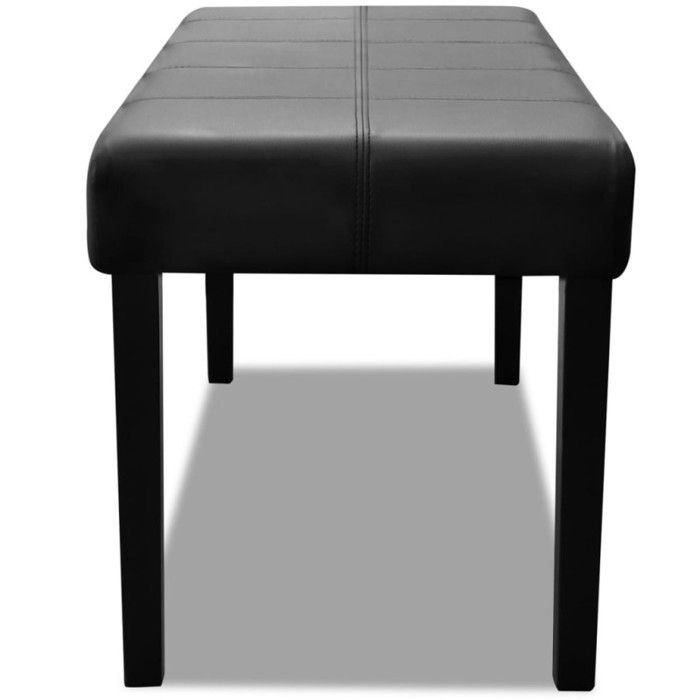 Banc - vidaXL - Noir - Cuir synthétique - 106 x 43 x 46 cm - Design contemporain