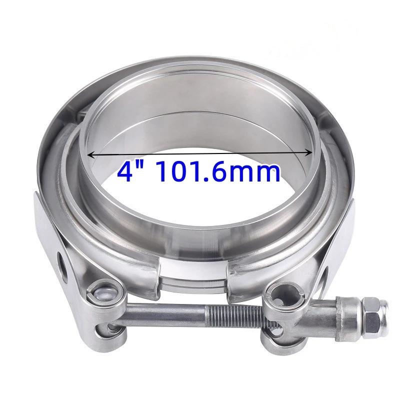 Car 304 Stainless Steel V Band Clamp Turbo Exhaust Pipe Vband Clamp Male Female Flange V Clamp Kits Universal