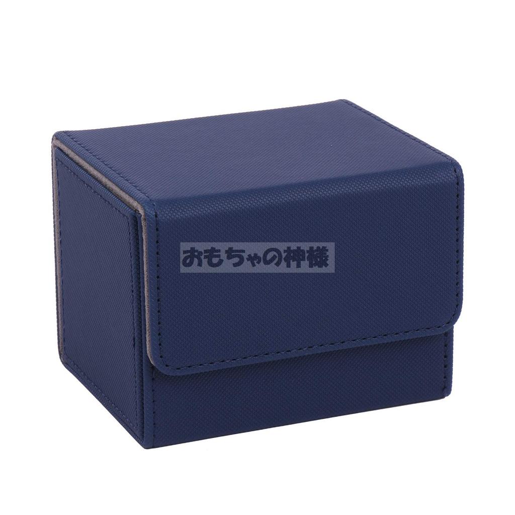 The God of Toys Small Blue Trading Card Deck Case PU Leather Magnetic Closure Portable Game Storage Holder 120 Cards