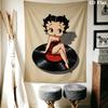 betty boop Wall Tapestry Aesthetic Wall Hanging Printed Fabric Blanket Decorative Tapestries for Bedroom Living Room Home Decor