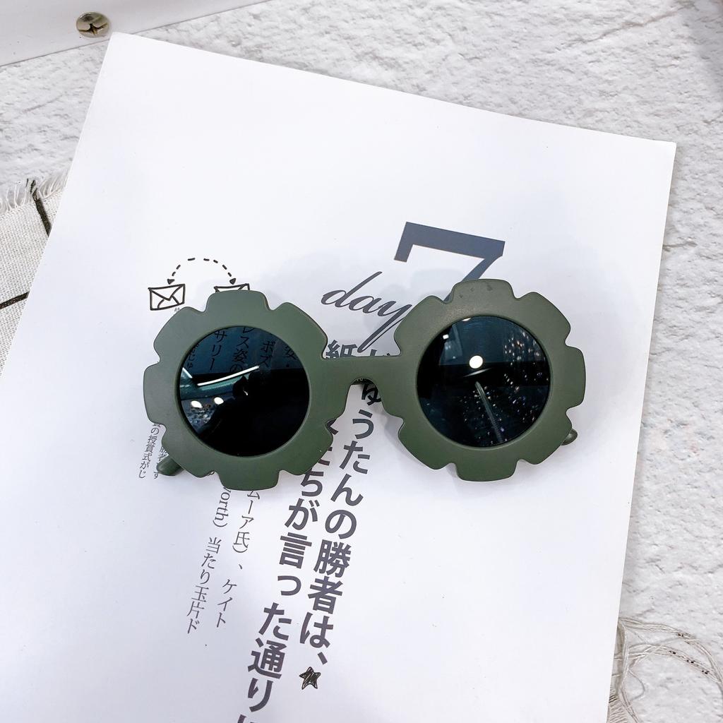 Children'S Cartoon Sunglasses Frame Matte Cute Boys And Girls Baby Flower Glasses Uv400 Sunglasses